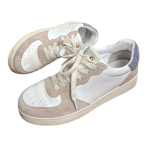 Veronica Beard Lennox Sneakers White Dusk Blue Women’s Size 11 M - Picture 13 of 15